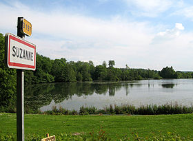 L'étang à l'entrée Sud de Suzanne (en venant de Cappy)