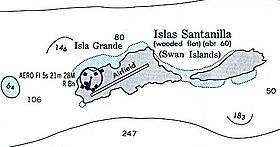 Carte nautique des Iles Swan
