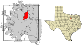 Tarrant County Texas Incorporated Areas North Richland Hills highlighted.svg