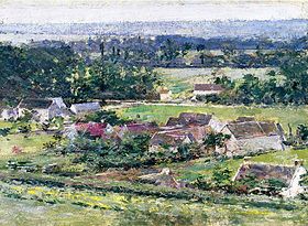 Vue du village par Theodore Robinson en 1889