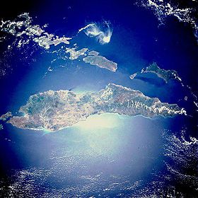 Vue par satellite de l'île