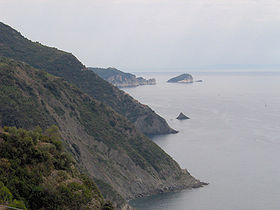 Vue de l'île du Tinetto.