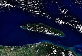Image satellite (NASA) de l'île de la Tortue
