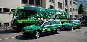 L'étape est passé à proximité du siège de l’équipe Europcar