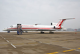 Le Tupolev Tu-154 présidentiel lors d’une visite officielle en Croatie en 2010