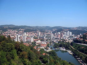 Vue générale de la ville d'Užice