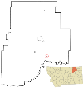 Valley County Montana Incorporated and Unincorporated areas Nashua Highlighted.svg