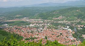 Vue de Visoko depuis la colline Visočica