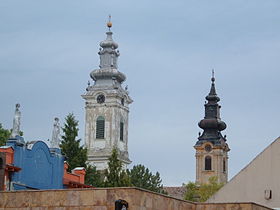 Clochers d'églises à Vrbas