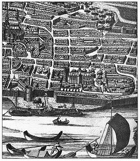 La Loire, le port amont et la ville d'Orléans au milieu du XVIIe siècle