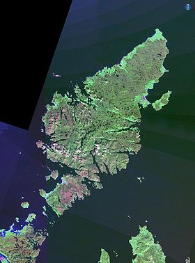 Image satellite de Lewis et Harris.