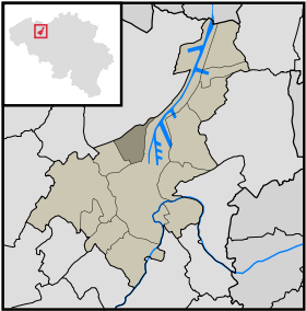 Localisation de Wondelgem au sein de Gand