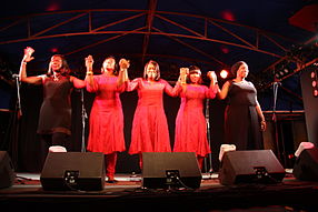 Les Black voices lors de l'édition 2009 du festival.