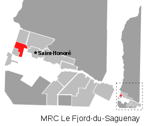 Localisation de Saint-Ambroise dans la MRC Le Fjord-du-Saguenay