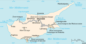 Carte de localisation d'Akrotiri et Dhekelia