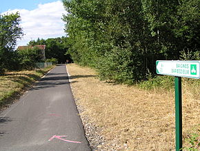 L'ancienne voie à Chantillac, aménagée en piste cyclable