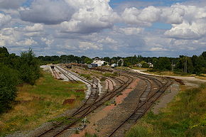 La gare de Courtalain-Saint-Pellerin vue depuis le Sud