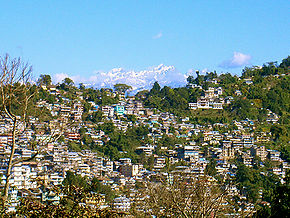 Vue générale Kalimpong et sur l’Himalaya.
