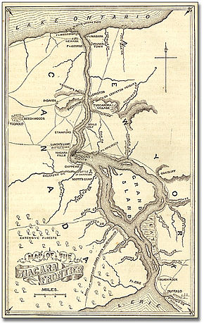 Frontière du Niagara en 1869, très disputée durant la Guerre de 1812