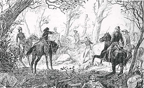 Mort du général Haxo à la bataille des Clouseaux (gravure du XIXe siècle)