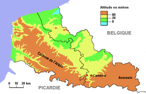 Cambrai dans son contexte topographique