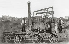  La locomotive Puffing Billy en 1862.