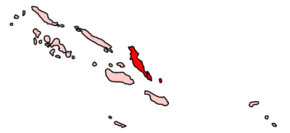 Localisation de la province de Malaita (en rouge) dans les îles Salomon