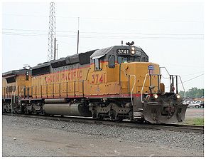  La EMD SD40-2 numéro 3741 de la compagnie Union Pacific