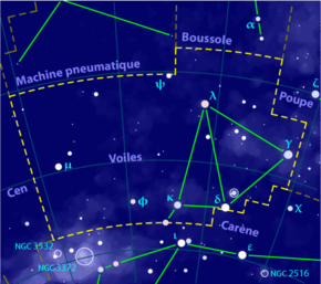 Vela constellation map-fr.png