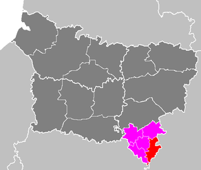 Situation du canton de Condé-en-Brie dans le département Aisne