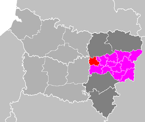 Situation du canton de Chauny dans le département Aisne