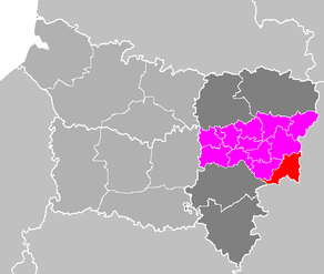 Situation du canton de Neufchâtel-sur-Aisne dans le département Aisne