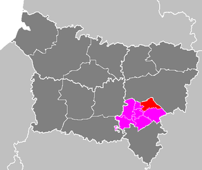 Situation du canton de Vailly-sur-Aisne dans le département Aisne