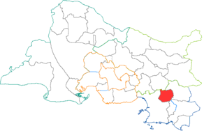 Situation du canton d’Allauch dans le département Bouches-du-Rhône