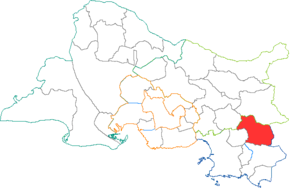 Situation du canton de Roquevaire dans le département Bouches-du-Rhône