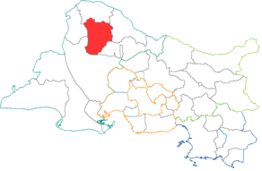 Situation du canton d'Orgon dans le département Bouches du Rhône