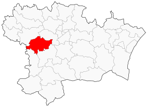 Situation du canton d'Alaigne dans le département Aude