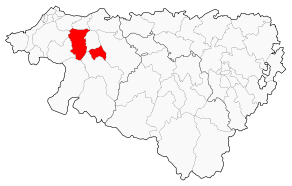 Situation du canton d'Hasparren dans le département Pyrénées-Atlantiques