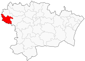 Situation du canton de Belpech dans le département Aude