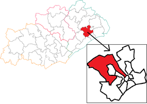 Situation du canton de Montpellier-10 dans le département Hérault