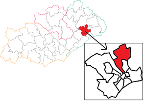 Situation du canton de Montpellier-2 dans le département Hérault