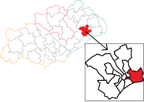 Situation du canton de Montpellier-4 dans le département Hérault