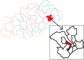 Situation du canton de Montpellier-7 dans le département Hérault