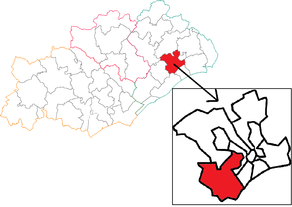 Situation du canton de Montpellier-8 dans le département Hérault