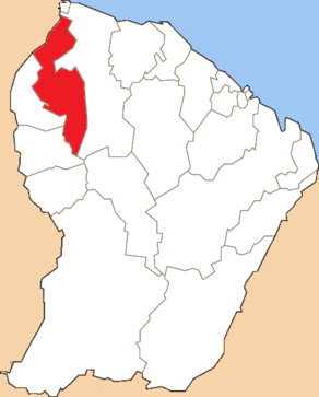 Situation du canton de Saint-Laurent-du-Maroni dans le département Guyane