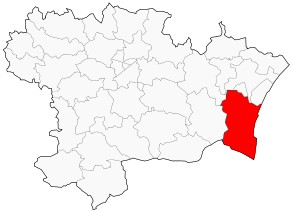 Situation du canton de Sigean dans le département Aude