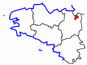 Situation du canton de Saint-Brice-en-Coglès dans le département Ille-et-Vilaine
