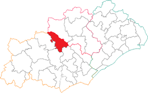 Situation du canton de Bédarieux dans le département Hérault