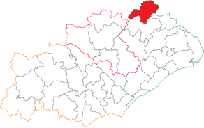 Situation du canton de Ganges dans le département Hérault