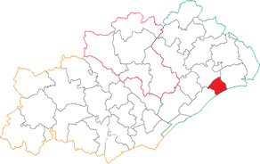 Situation du canton de Lattes dans le département  Hérault